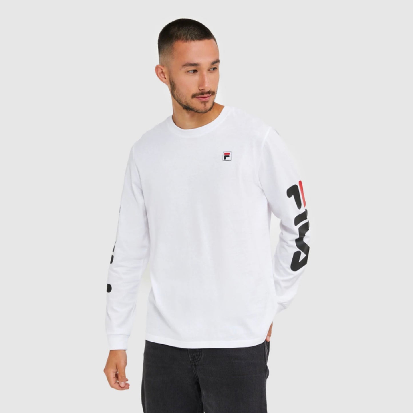 Fila / Classic Men Long Sleeve white t-shirt