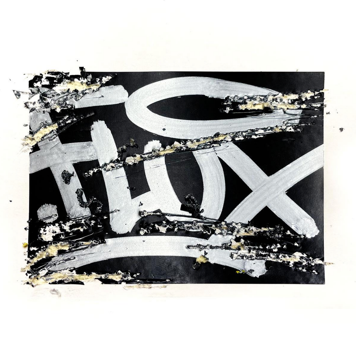 Flux / Black Eggshell Stickers