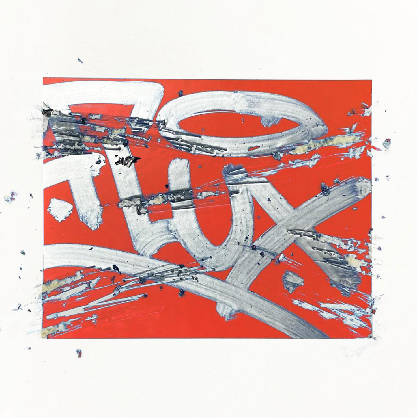 Flux / Red Eggshell Stickers