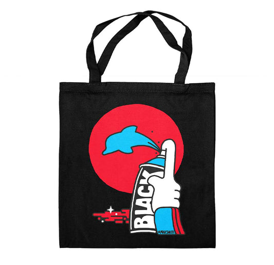 Montana Cans / Dolphin by Max Solca tote bag