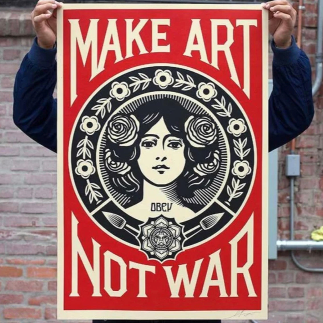 Obey / Make Art Not War Signed Offset Lithograph