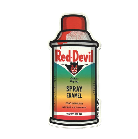 Raw Inc / Classic Red-Devil can sticker