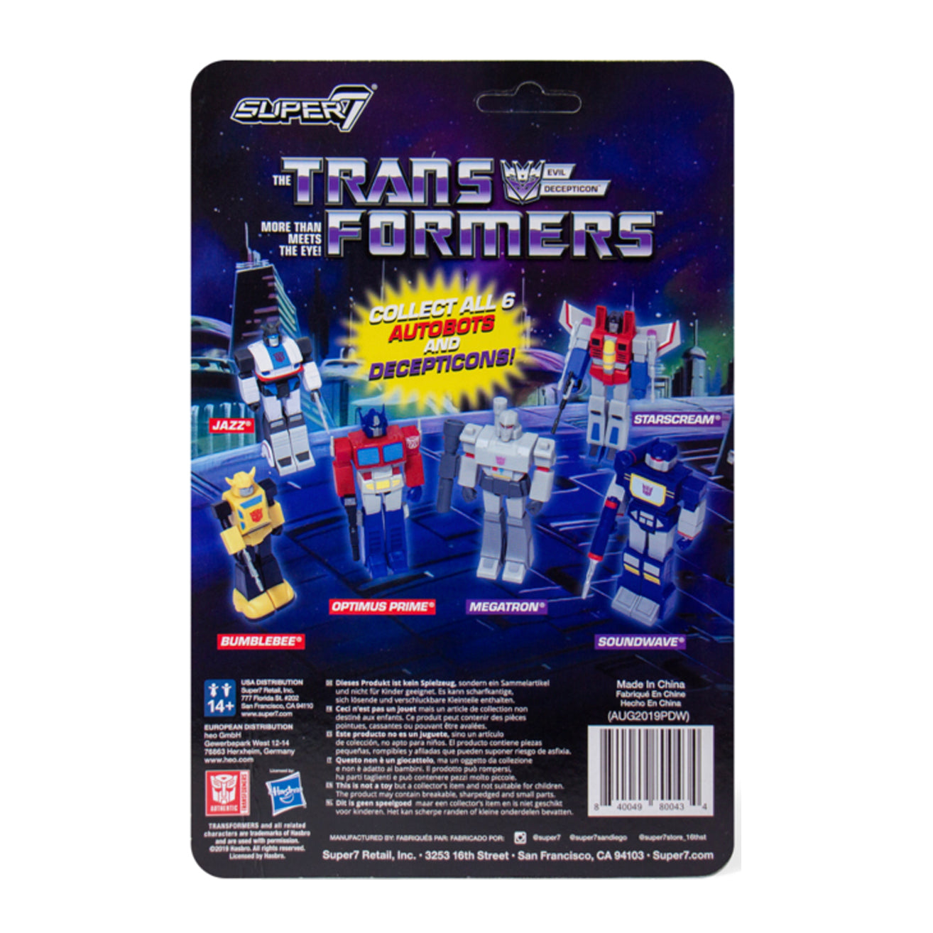 Super7 / 3.75" Transformers - Jazz ReAction Figure