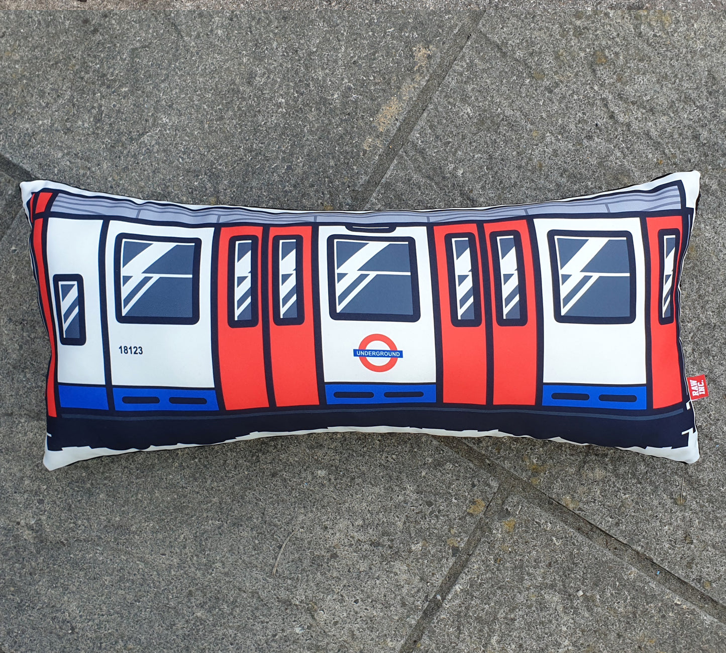 Raw Inc / UK London Underground 1992 Tube train cushion